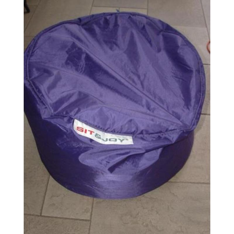 Sit & Joy small dot paarse en bloemen zitzak