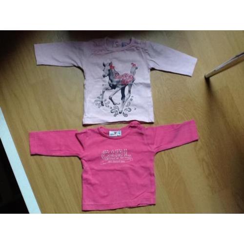 12 Baby shirts lange mouw maat 50 / 56