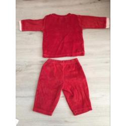 Kerstpak maat 50 - 56 My first XMas, velours, zie foto s