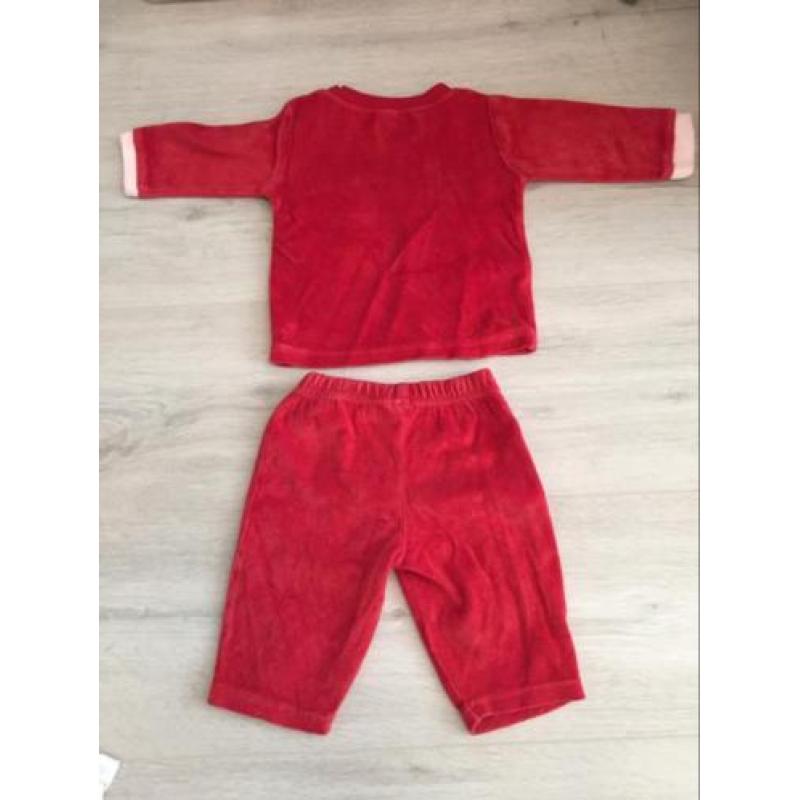 Kerstpak maat 50 - 56 My first XMas, velours, zie foto s