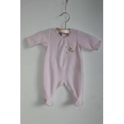 Roze velours pakje van Petit Bateau maat 50 (9013)