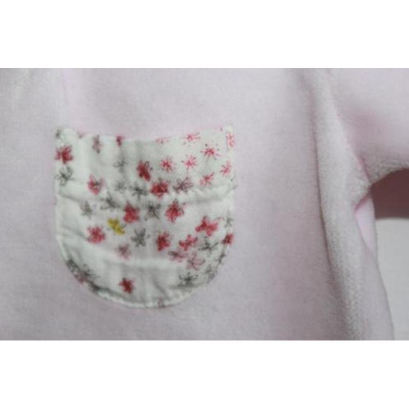 Roze velours pakje van Petit Bateau maat 50 (9013)