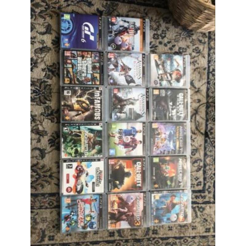 PlayStation 3 (4 controllers+ 17 spellen)
