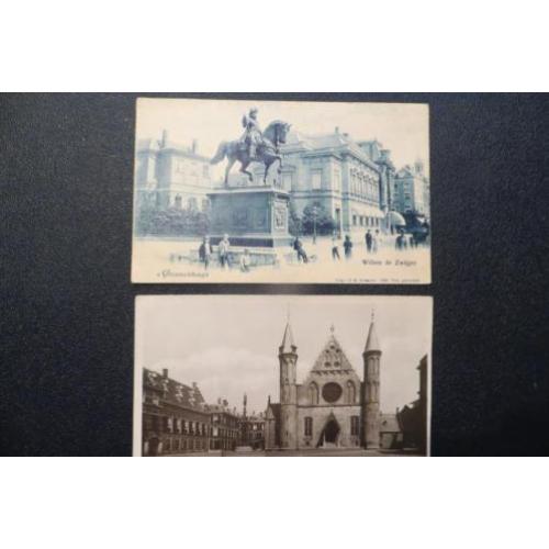 2 Ansichtkaarten Den Haag Binnenhof en Willem de Zwijger