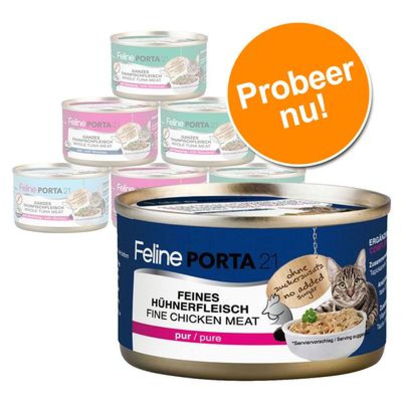 6x156g Feline Tonijn met Rund (graanvrij) Porta 21 Kattenvoer