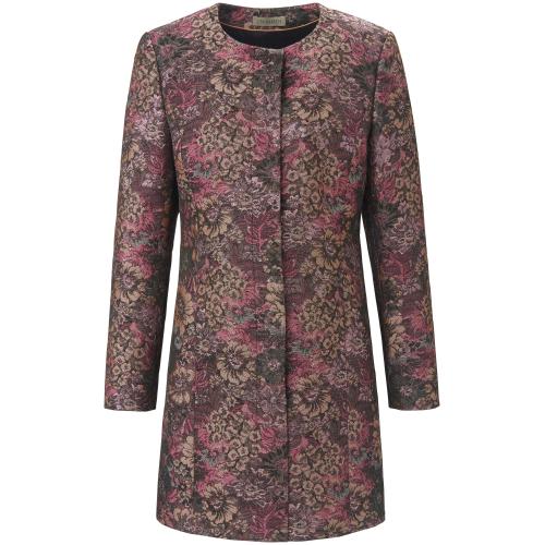 Lange blazer bloemenjacquard in gobelinstijl Van Uta Raasch multicolour