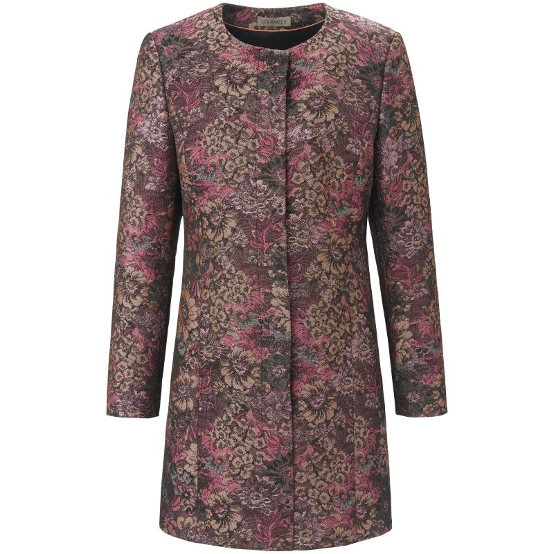 Lange blazer bloemenjacquard in gobelinstijl Van Uta Raasch multicolour