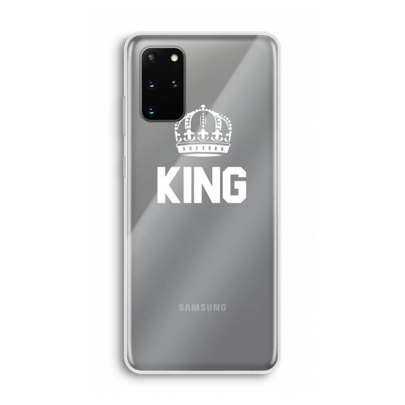 Samsung Galaxy S20 Plus Transparant Hoesje (Soft) King zwart
