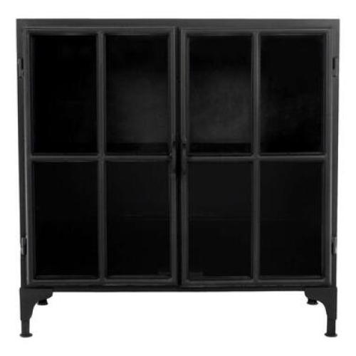 HSM Collection vitrinekastje Manhattan zwart 90x40x90 cm Leen Bakker