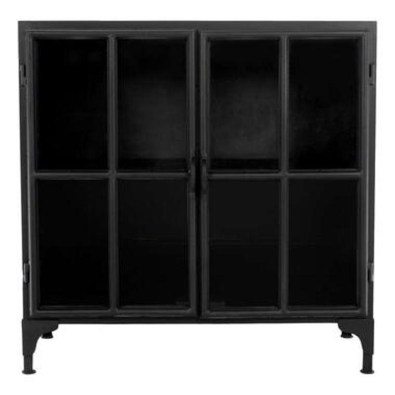 HSM Collection vitrinekastje Manhattan zwart 90x40x90 cm Leen Bakker