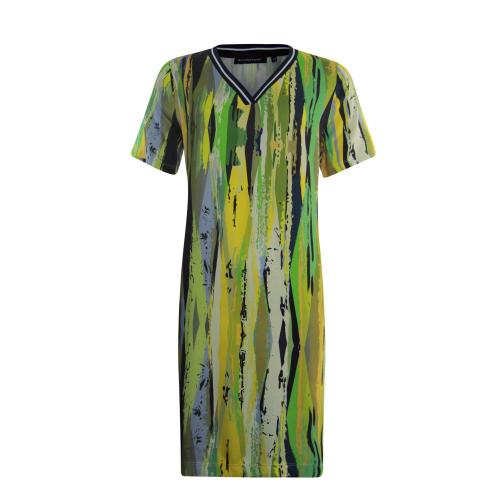 V hals Jurk in multicolour print