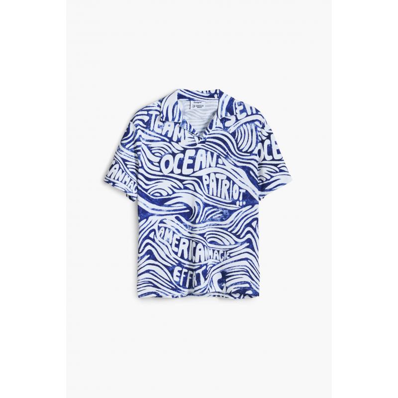 Blauw American Magic overhemd