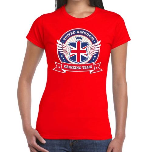 Engeland drinking team t shirt rood dames S