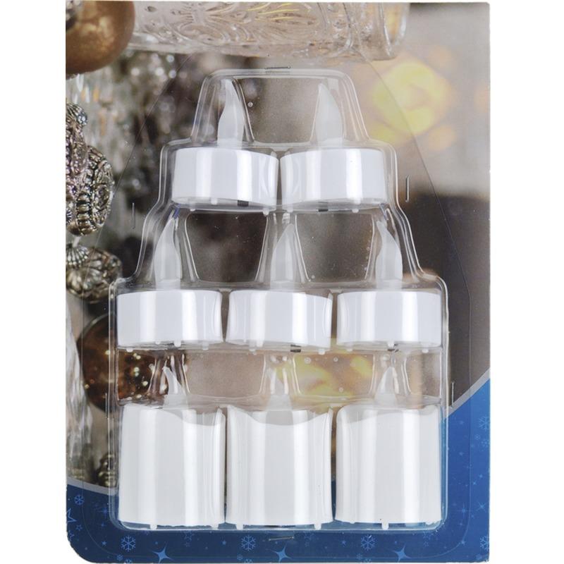 LED theelichten waxinelichten wit 8 stuks