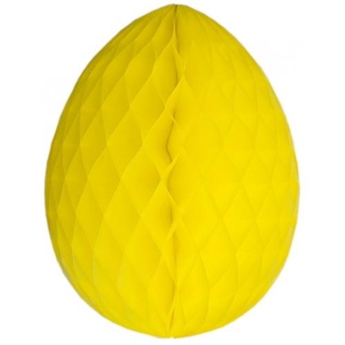 Brandvertragende gele paasei van papier 10 cm