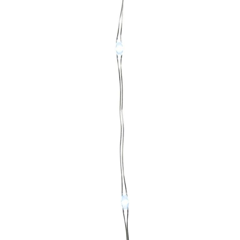 Draadverlichting zilverdraad 20 witte lampjes 95 cm