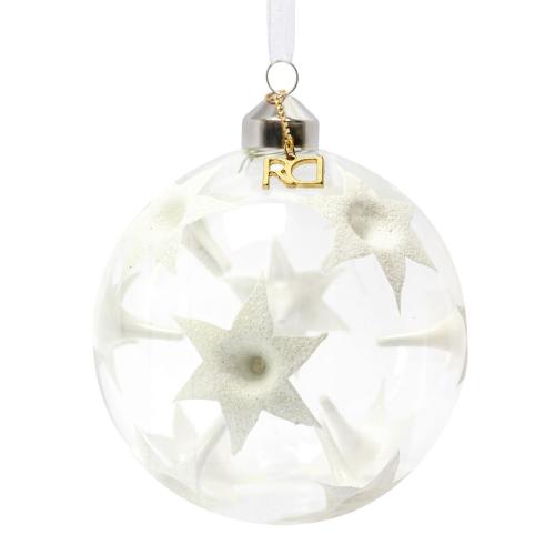Roy Donders kerstbal Flowers wit