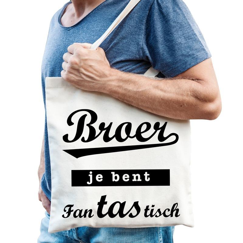 Cadeau tas voor een broer/zwager van katoen