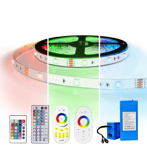 Led strip op batterij RGB Basic complete set 1 meter