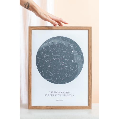 Sterren Geboorteposter - Uniek Kraamcadeau - Place the Moment