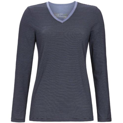 Ringella pyjamashirt fijne strepen blauw