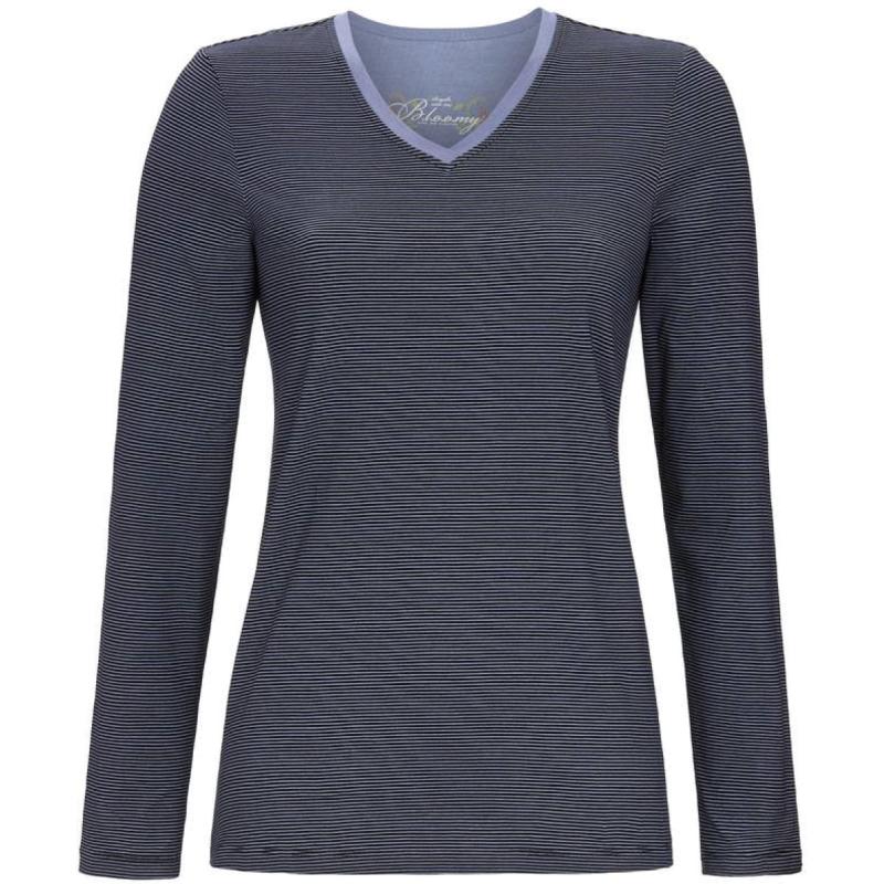 Ringella pyjamashirt fijne strepen blauw