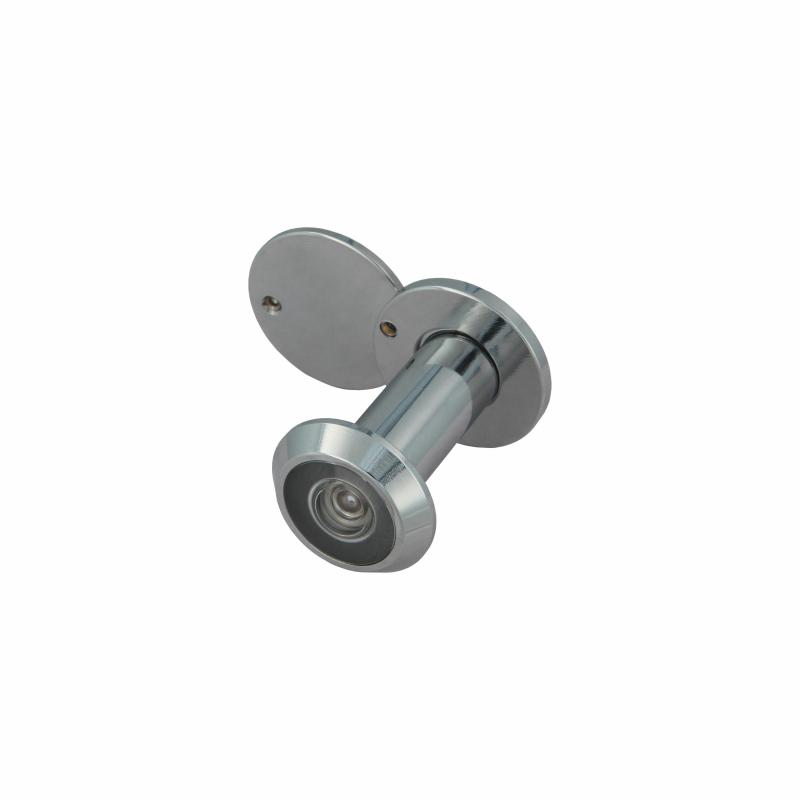 AMIG deurspion/kijkgat - 1x - verchroomd -Â deurdikte 35 tot 60mm - 160 graden kijkhoek - 14mm boorgat