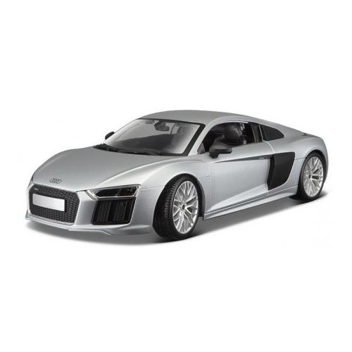 Modelauto Audi R8 V10 Plus grijs schaal 1 24 18 x 8 x 5 cm