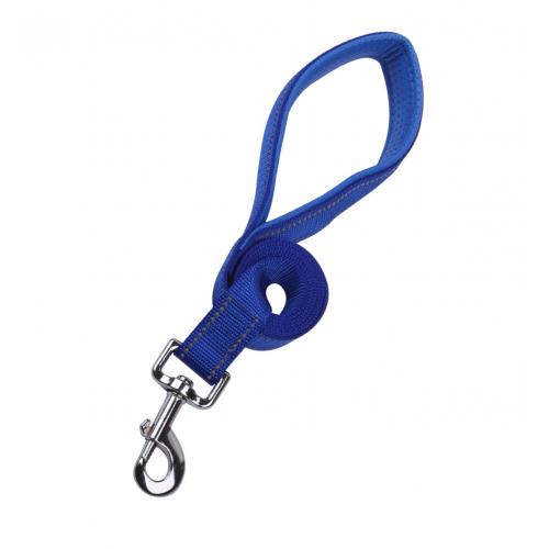Nobleza Hondenriem - Blauw - Reflecterend - Gevoerd handvat - Lengte 120 cm - Breedte 2 cm