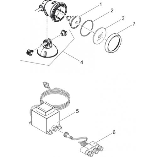 Oase onderdelen LunAqua Classis LED Set 1 / 3 Adapter male H05RN-F2X0,75/female 3 x 2,35