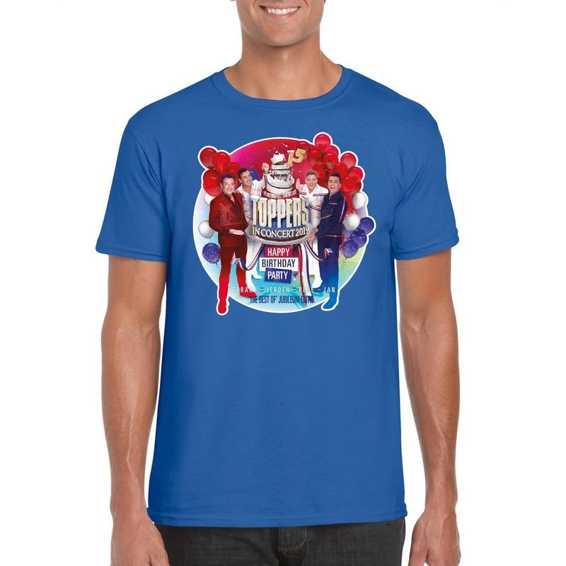 Blauw Toppers in concert 2019 officieel t shirt heren