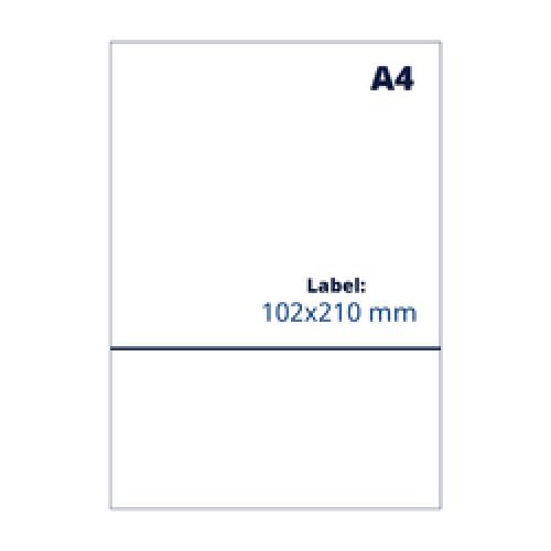A4 pakbon / retourlabel, DHL, 102mm x 210mm, 500 vellen